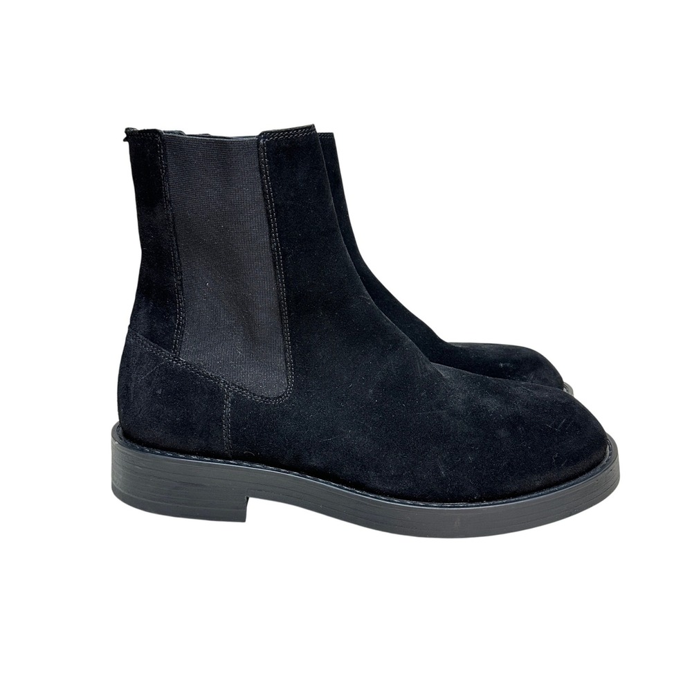 NWOB ZARA Black Suede Leather‎ Chelsea Boots Elastic Side Men's EU 45 US 11.5